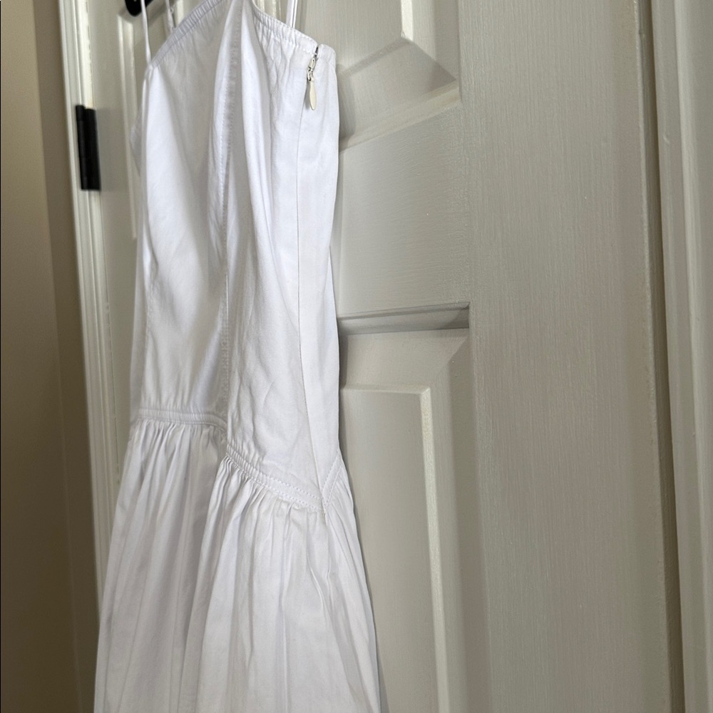 Madewell Poplin Seamed Maxi Dress in White - Picture 8 of 12